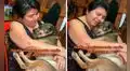 Mujer abraza a su perro tiernamente y le dedica una canción de cuna