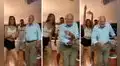 Joven le enseña una coreografía a su abuelo, pero él hace gala de su talento con sus pasos