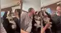 Perrito rechaza los besos que le da su cuidadora, pero acepta los de su pareja