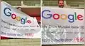 Hincha peruano lució singular pancarta del buscador de Google y desató el furor en TikTok