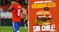 “Hamburguesa mundialista sin chile”: restaurantes trolean a Chile por quedar fuera de Qatar