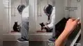 Joven intenta bañar a su gatito que odia el agua y termina con los brazos llenos de arañazos