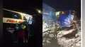 Bus que transportaba hinchas de Universitario choca con un tren mientras retornaba de Huancayo