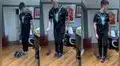 Hombre hace increíble salto para que sus pies entren en sus zapatos