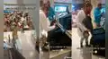 Mujer no tolera ver la ropa desordenada en una tienda y ayuda a trabajadores a acomodarla