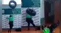Policía se prepara para casting, pero es golpeado por una llanta al imitar juego de Esto es Guerra