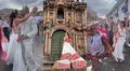 Novia roba miradas en Cusco por pasear con un elegante vestido con bordados andinos