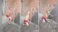 Albañil se pone unos tacones y baila al ritmo de Bad Bunny mientras trabaja en una obra