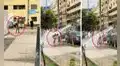 Hombre aprovecha que aparece un camión cisterna para tomar una ducha en plena vía pública