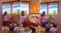 Vaca ingresa a la cocina de una familia y se come todo lo que encuentra a su paso