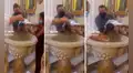 ¿Creyó que era tina? Niña utiliza pila de iglesia para lavarse la cabeza durante su bautizo