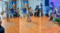 Niño hace su ingreso triunfal a una fiesta de cumpleaños a ritmo de una pegajosa tunantada