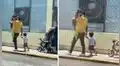 Hombre es captado cargando a su perro para proteger sus patas del calor y recibe elogios en redes
