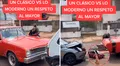 “Respeten a los mayores”: 2 modernos autos chocan contra un clásico Torino y el resultado impacta en redes