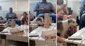 Perrita sorprende con su talento para jugar jenga con su familia: "Es una experta"