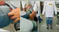 No querían dejarla entrar al laboratorio por el pantalón roto y sus amigos le solucionaron el problema