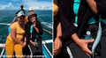 “Y se marchó”: pez salta a bote y le roba el celular a mujer que iba a tomarse una foto
