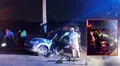 Dos jóvenes mueren a bordo de auto que dio vueltas de campana en la carretera Huanchaco-Trujillo