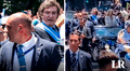 Agreden a Javier Milei: lanzan botellazo y hieren a miembro de seguridad durante asunción