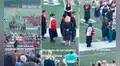 Estudiante peruano se gradúa en colegio de EE. UU. y camina hacia el estrado con la bandera de Perú