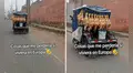 Captan a peruano trasladando pollos colgados en mototaxi y usuarios bromean: “Más fresco, imposible”