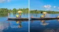 Heladero de D’Onofrio atraviesa el Amazonas en canoa y usuarios bromean: “En la esquina bajan”