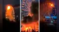 Rueda de la fortuna se incendia en festival musical en Alemania y deja más de 20 personas heridas: fue captado en VIDEO