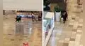 Perrito se roba peluche de tienda y hace correr a vendedora por todo el centro comercial