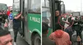SJL: pasajero rompe retrovisor de bus "Lorito" luego que su pierna quedara atrapada en puerta posterior
