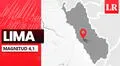 Temblor de magnitud 4,1 remeció Lima hoy, según IGP