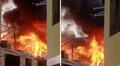 Fuerte incendio consume vivienda de drywall en el sector bocanegra en Callao