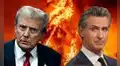 Donald Trump culpa a Gavin Newsom de los incendios en California: prefirió salvar un pez extinto que enviar agua
