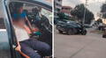 Captan en video el momento exacto en que conductor agrede y secuestra a su pareja en Trujillo