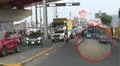 Cierran tramo del puente Caquetá en avenida Alfonso Ugarte por derrame de aceite: registran gran congestión vehicular