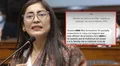 Kelly Portalatino, congresista de Perú Libre, denuncia que su hermano es víctima de extorsiones: “Mi familia está en peligro”