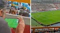 Hincha se sienta en una tribuna del Estadio Nacional para disfrutar del Cristal vs. Palmeiras, pero sigue el partido en su celular