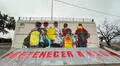 Artista de Colombia pintó un mural en la frontera entre Estados Unidos y México en defensa de los inmigrantes