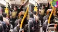 Dos agentes de la PNP abordan bus y explican que resguardarán el viaje: “Queremos que lleguen con tranquilidad”