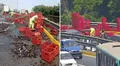 Decenas de cajas de cerveza quedan regadas en la Vía de Evitamiento tras accidente de camión de carga