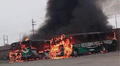 Carabayllo: queman cuatro buses de la empresa Salamanca y dejan un herido