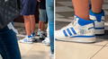 Joven sorprende por sus zapatillas con escudo de Alianza Lima y en redes bromean: “Hincha de los pies a la cabeza”