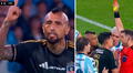 Arturo Vidal vio la roja por insólitos gestos a la hinchada de Racing y prensa argentina se burla de él: "Expulsión absurda"