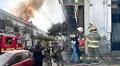 Voraz incendio consume vivienda frente a la Plaza Bolognesi: más de 10 unidades de Bomberos atienden la emergencia