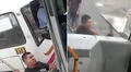Chofer de una cúster amenaza a otro conductor de bus y le rompe sus espejos con un palazo en Cercado de Lima