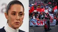 Claudia Sheinbaum, presidenta de México, rechaza encuentro con CNTE tras bloqueo y agresiones en Palacio Nacional