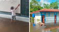 Video de niño borrando la pizarra en su aula inundada por lluvias en Loreto genera indignación en redes
