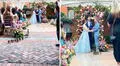 Familia de patos interrumpe boda justo cuando los novios iban a darse el “sí”: “Disculpen la demora”