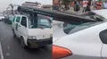 Fierros que transportaba una camioneta se sueltan e impactan contra vehículo en Los Olivos: comparan accidente con 'Destino final'