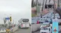 Bus turístico choca en ingreso al aeropuerto Jorge Chávez, en la av. Morales Duárez