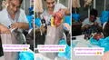 Le regala a su papá el juguete que quiso de niño y lo hace llorar de emoción: "Parece que empezó a llover"